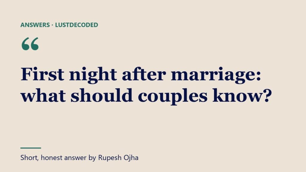 First night after marriage: what should couples know?
